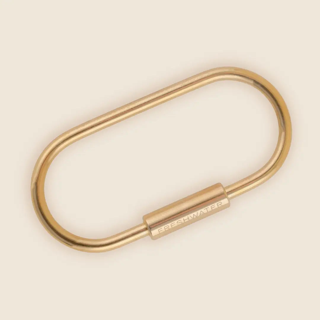 Small Brass Oval Key Ring - Freshwater Curated Goods
