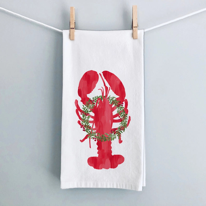 Holiday Lobster Kitchen Tea Towel - Gert & Co