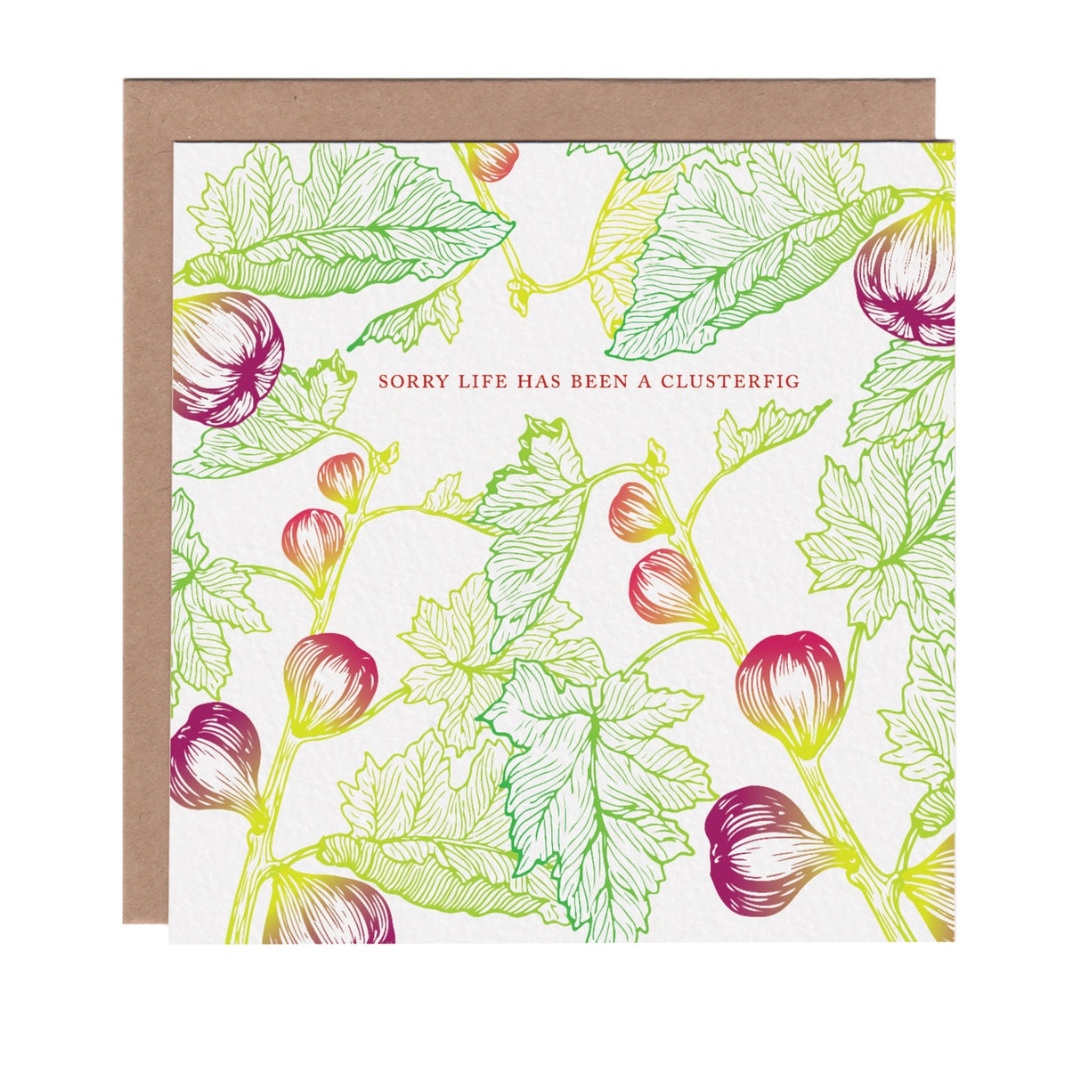 Life Is A Clusterfig Greeting Card - Ampersand M Studio