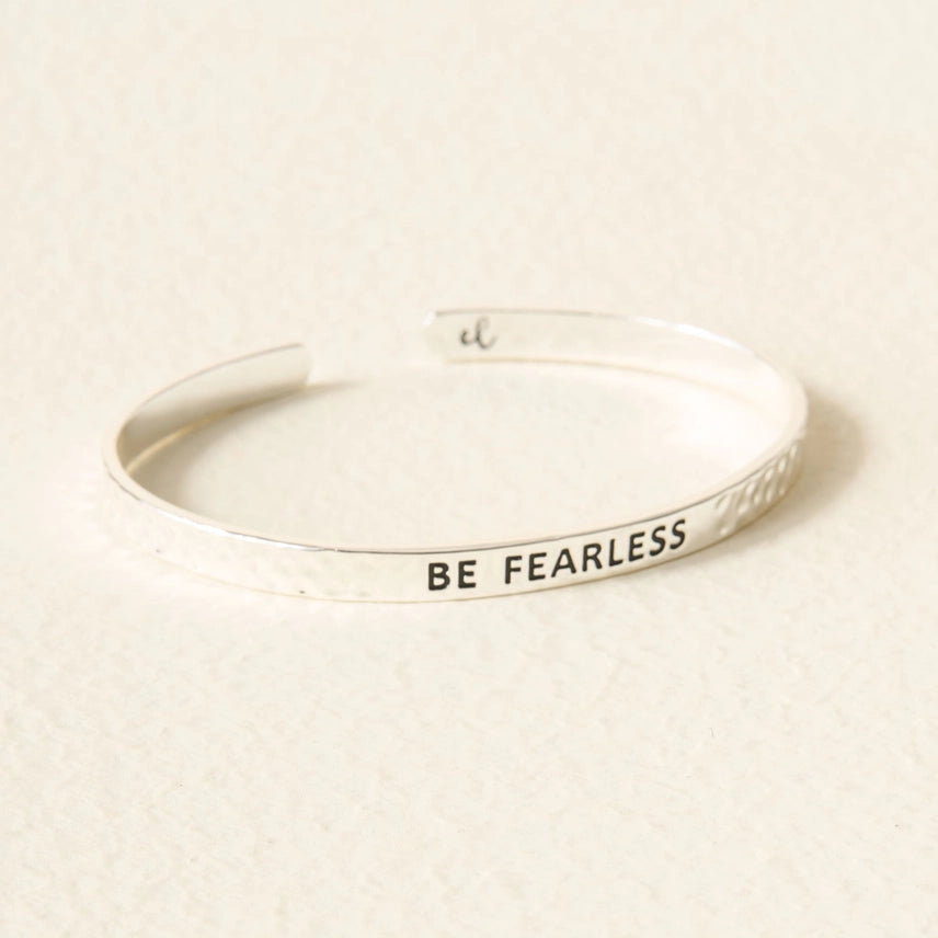 Be Fearless Little Reminder Silver Bracelet - The Darling Effect