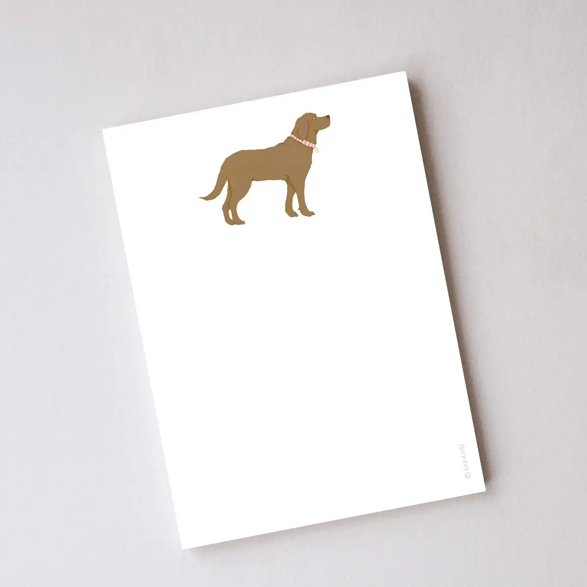 Chocolate Brown Dog Notepad - Sara Fitz