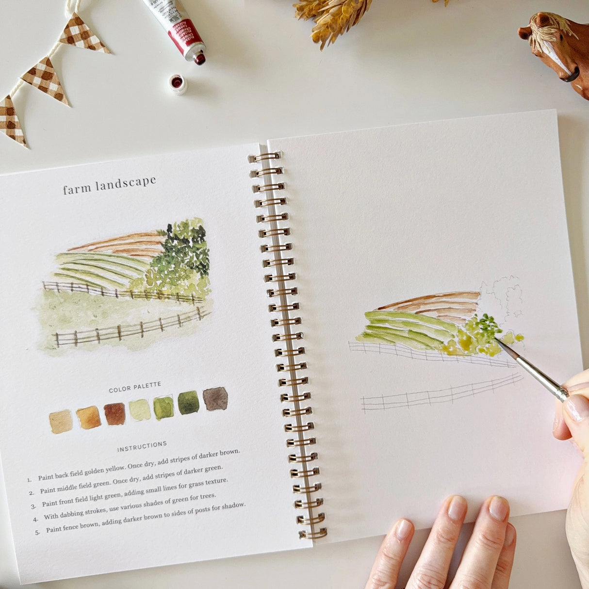 Farm Watercolor Workbook - emily lex studio