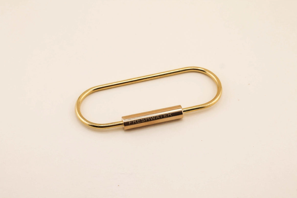 Large Brass Oval Key Ring - Freshwater Curated Goods