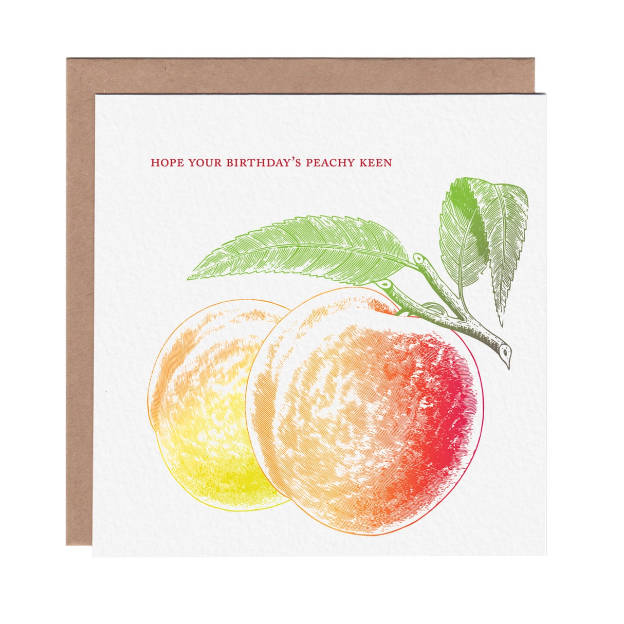 Peachy Keen Birthday Greeting Card - Ampersand M Studio