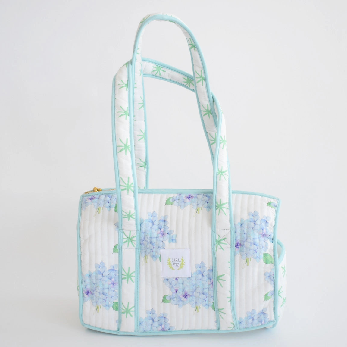 Blue Hydrangea Cotton Purse - Sara Fitz