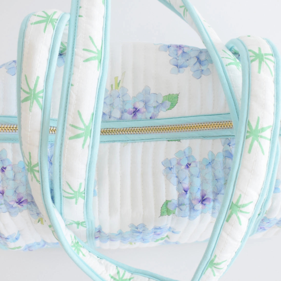 Blue Hydrangea Cotton Purse - Sara Fitz