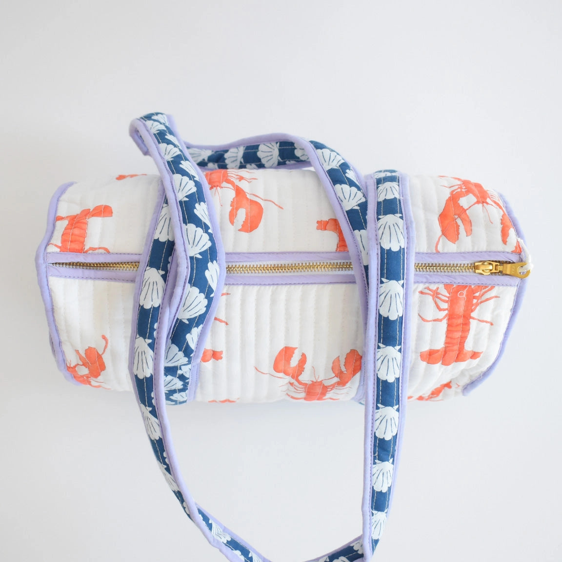 Lobster and Shells Cotton Purse - Sara Fitz