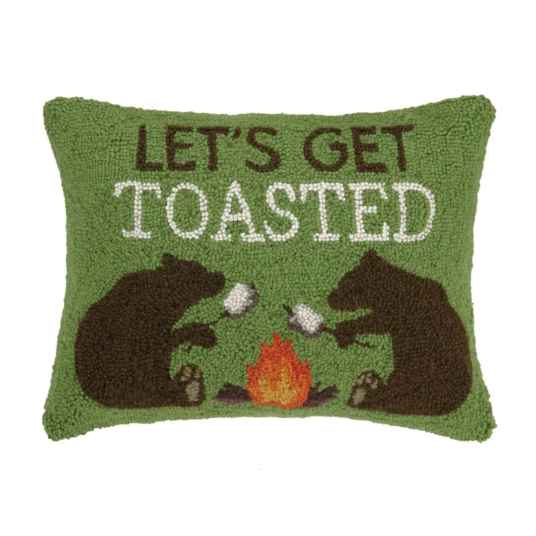 Let's Get Toasted Bear Hook Pillow - Peking Handicraft