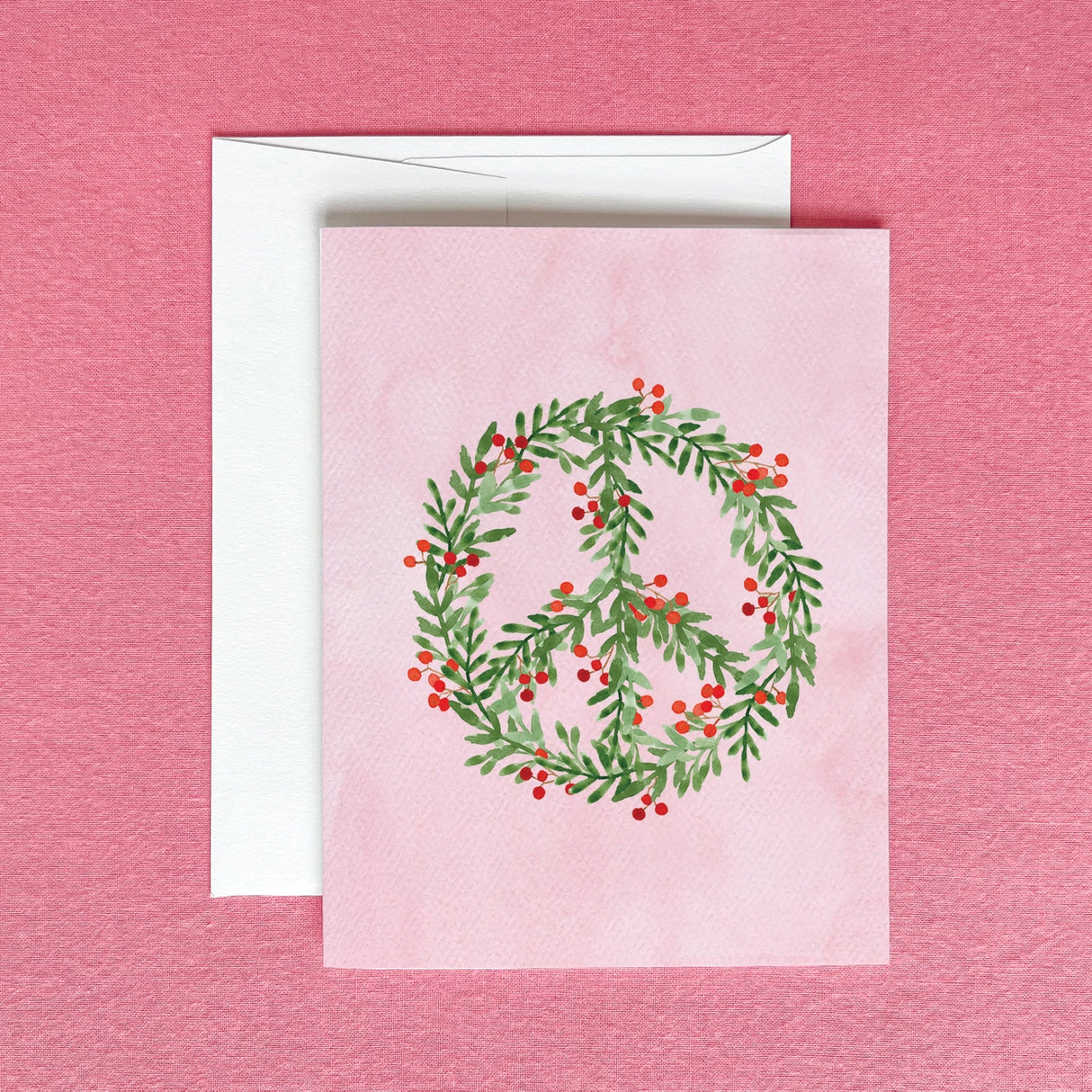 Peace Wreath Holiday Greeting Card - Gert & Co