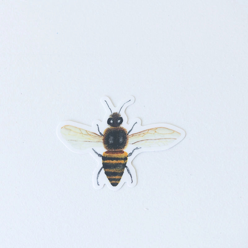 Watercolor Bee Sticker - Finding Silver Pennies