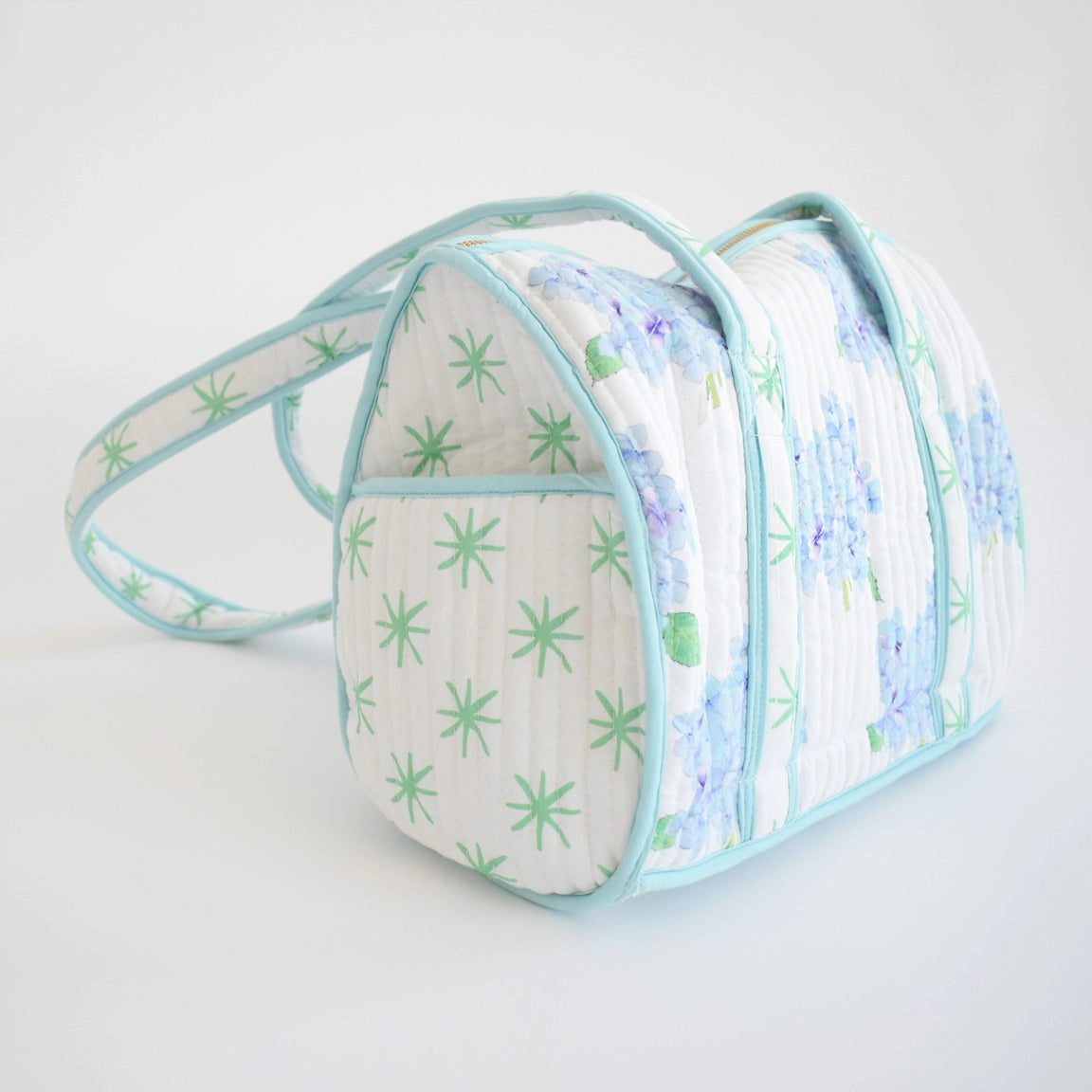 Blue Hydrangea Cotton Purse - Sara Fitz