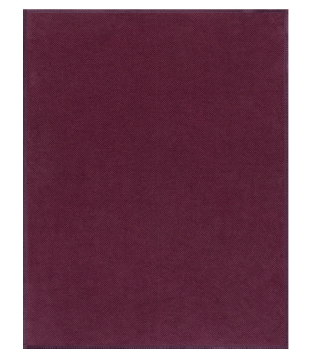 Harborview Herringbone Plum Blanket - ChappyWrap