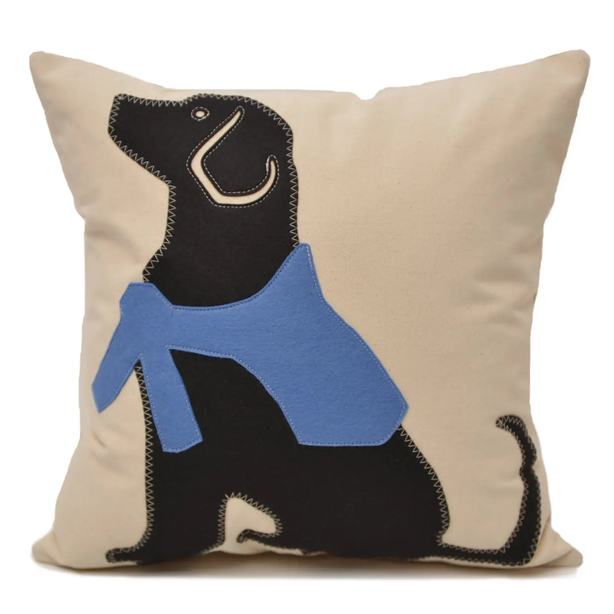 Black Lab 18" Pillow - The Salty Cottage | MADE IN THE USA