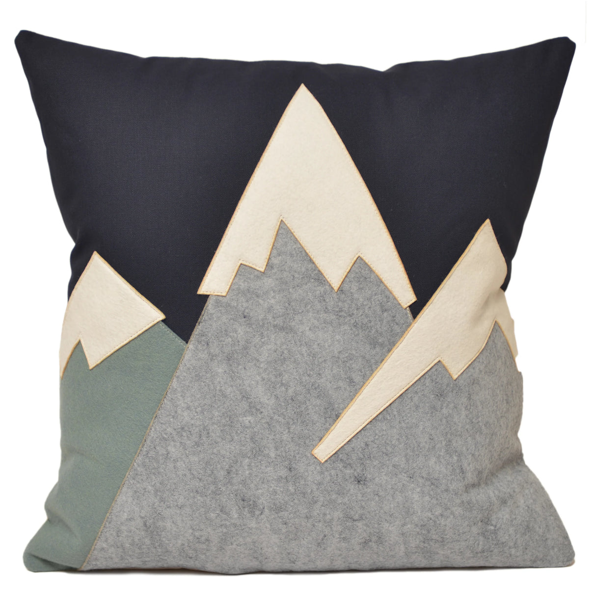 Snowcapped Mountains 21" Oversized Pillow - The Salty Cottage | MADE IN THE USA