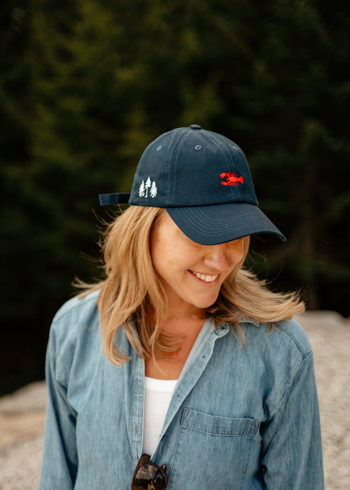 Three Pines® + Maine Lobster Adult Baseball Hat - The Woods Maine x Bits & Bows