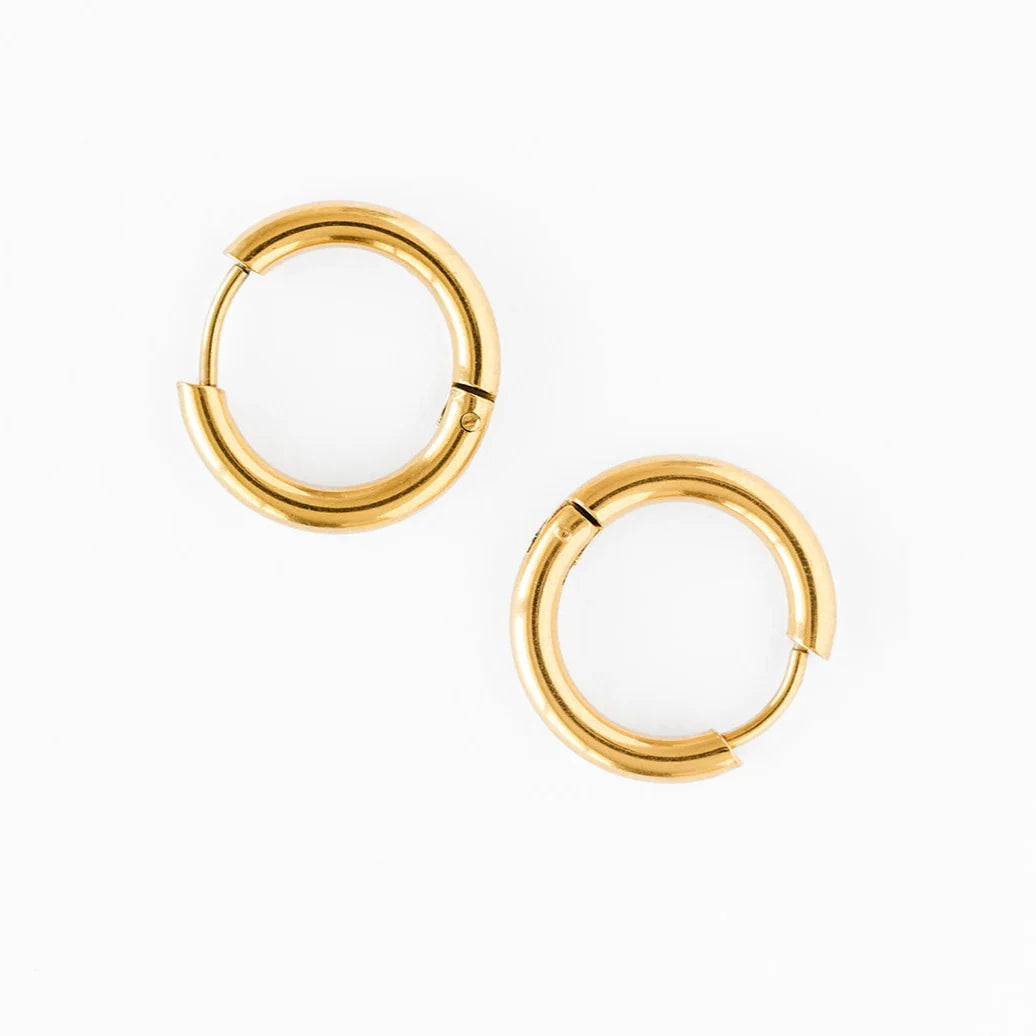 Gold Hoop 10mm Earrings - Pip Pop Post