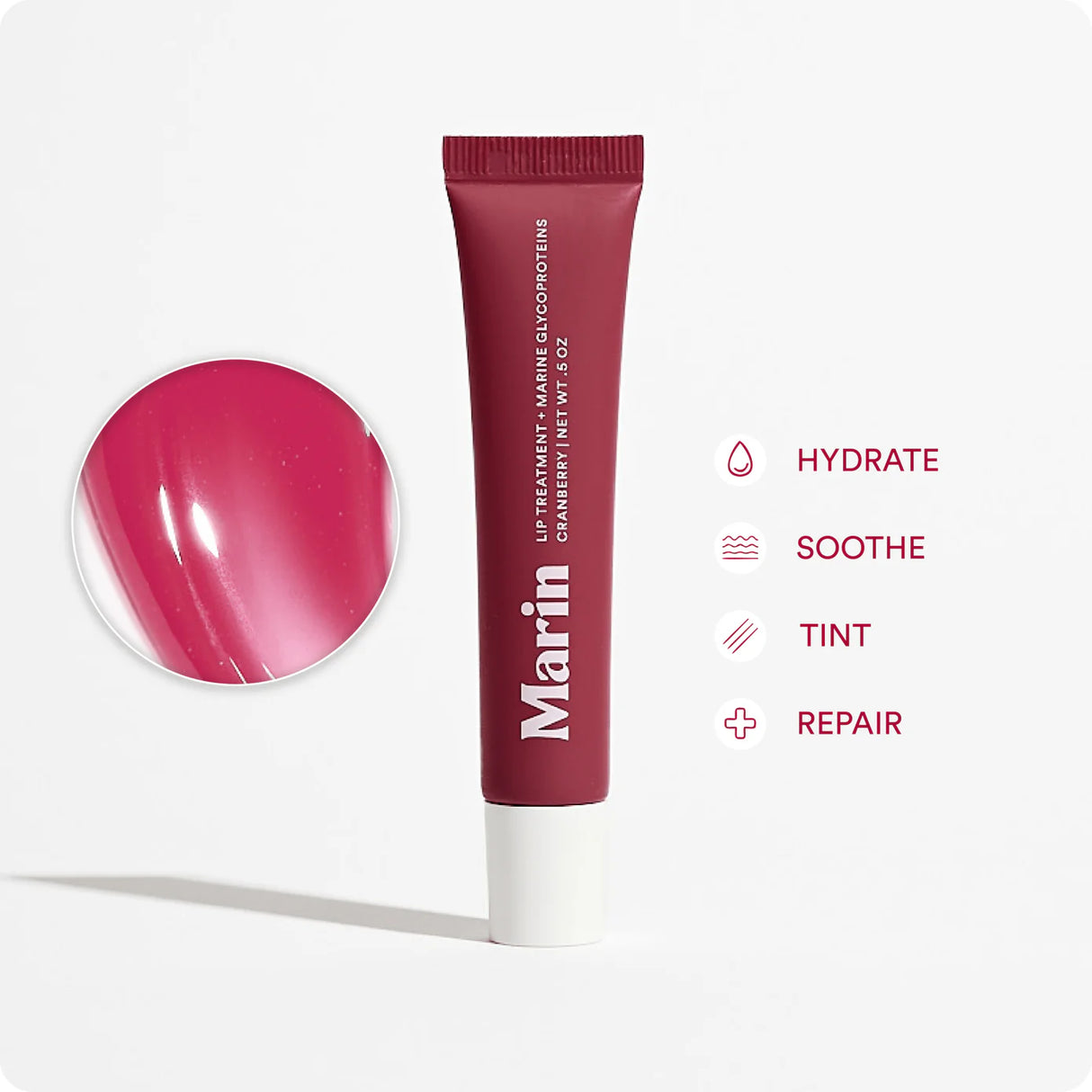 Cranberry Tinted Lip Treatment - Marin | Made in Maine