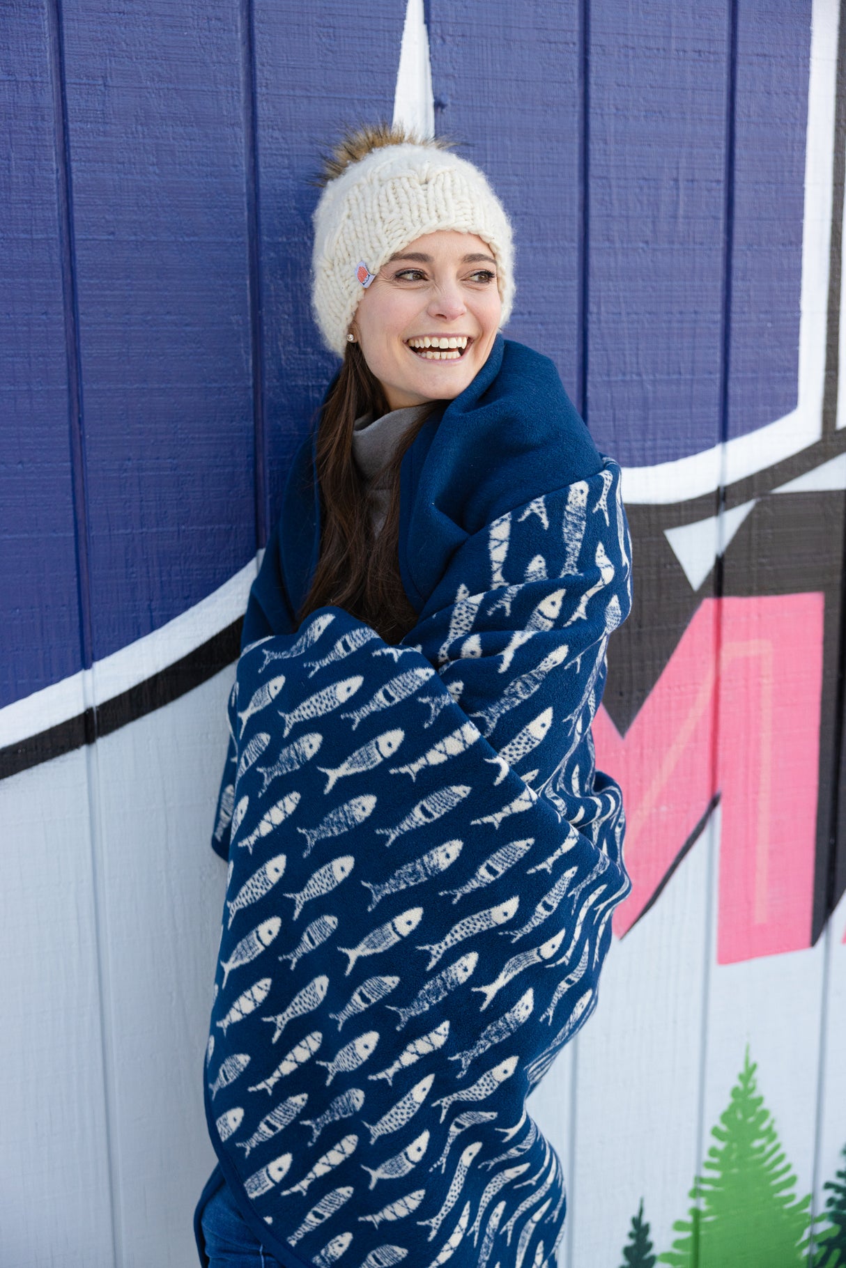 Herring Run Navy Original Blanket - Chappy Wrap