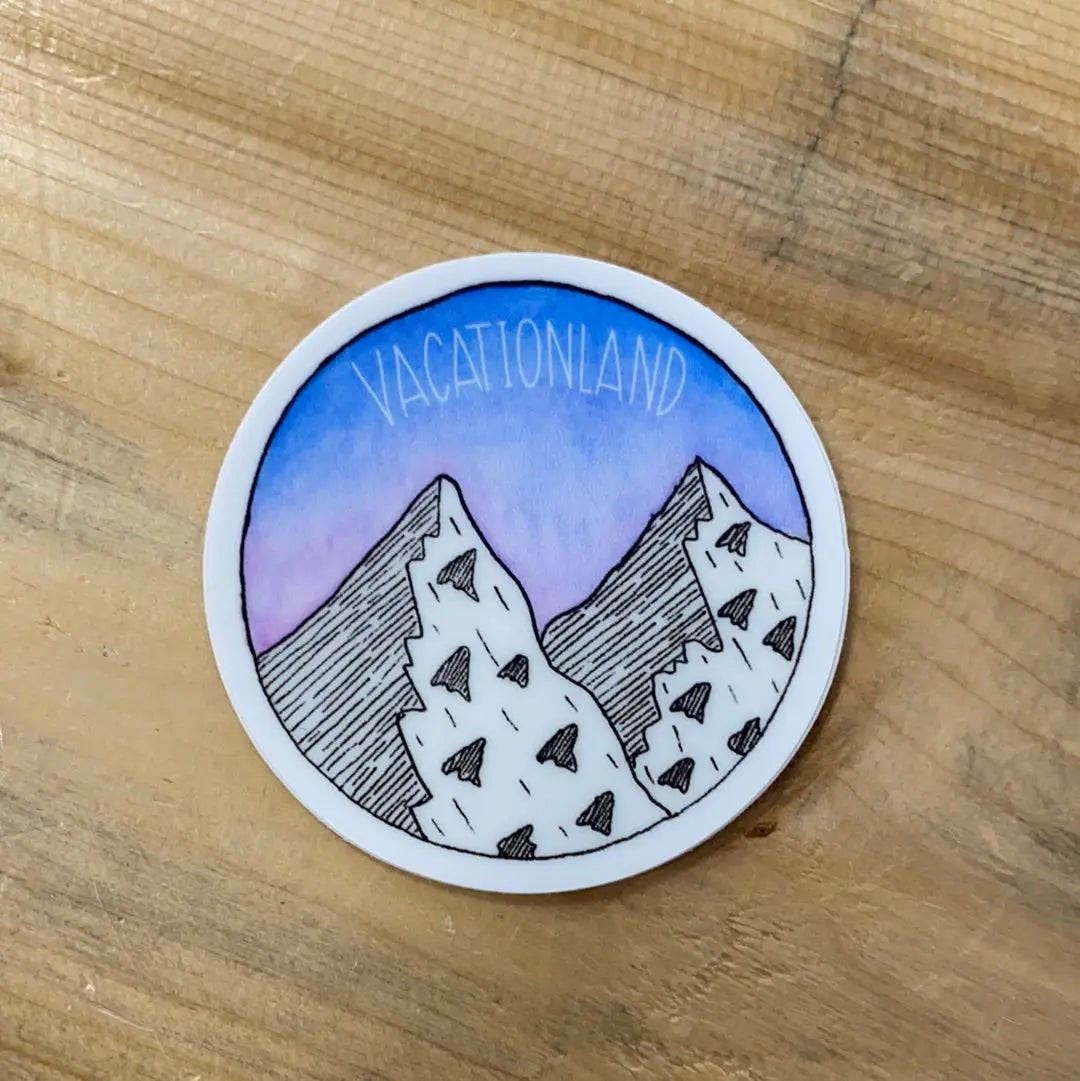 Blue Sky Vacationland Sticker - S&D - The Woods Maine