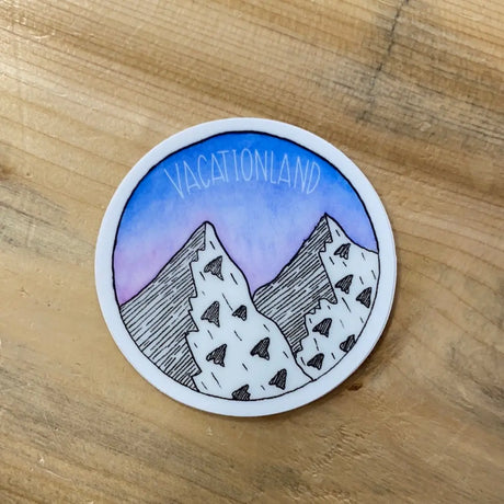 Blue Sky Vacationland Sticker - S&D - The Woods Maine