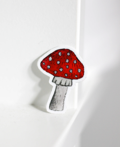 Mini Mushroom Sticker - S & D
