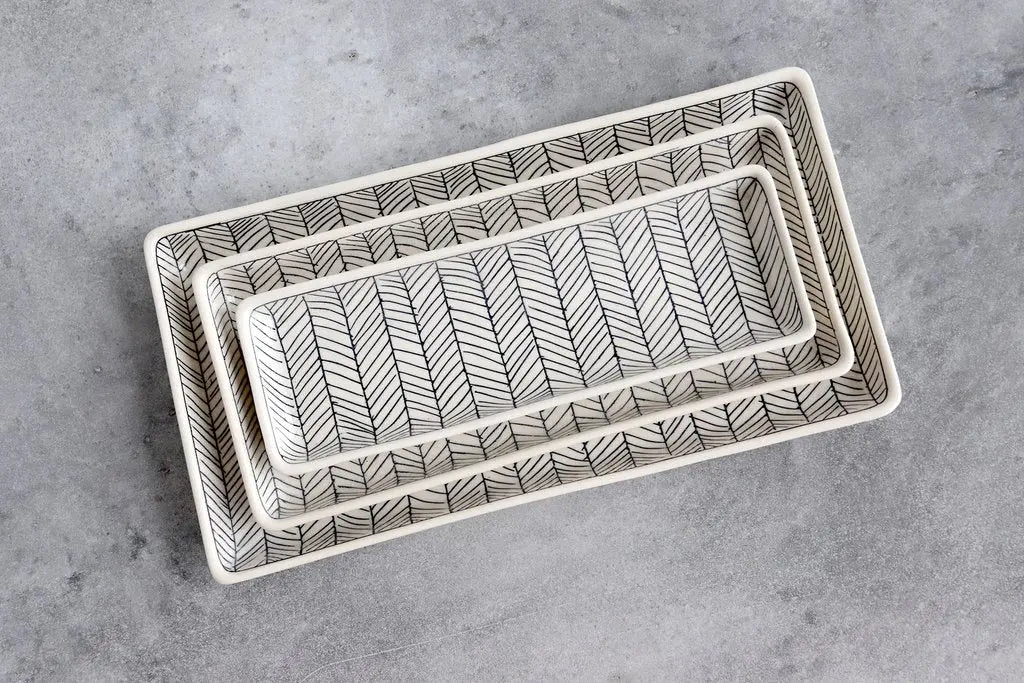 Herringbone Tray - Elizabeth Benotti - The Woods Maine