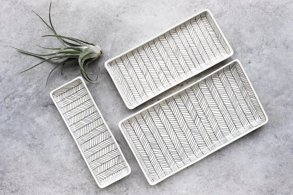 Herringbone Tray - Elizabeth Benotti - The Woods Maine