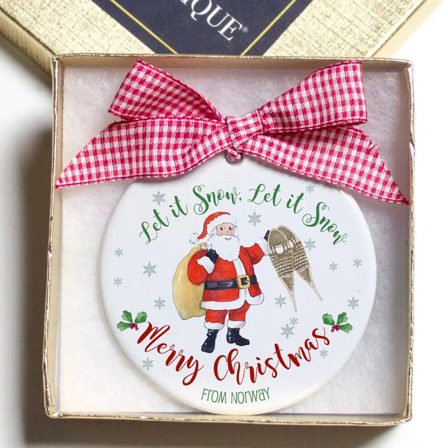 Let It Snow Norway Ornament - Dishique - The Woods Maine