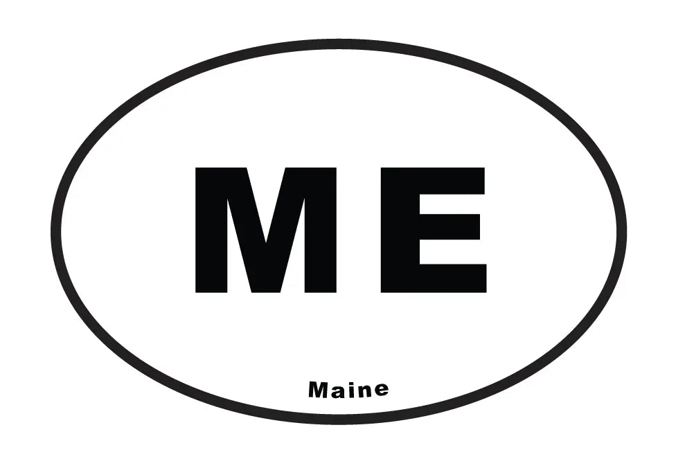 ME Maine Oval Sticker - The Woods Maine - The Woods Maine