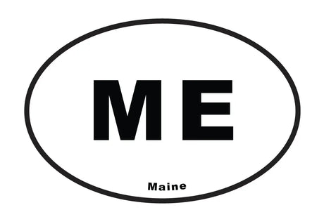 ME Maine Oval Sticker - The Woods Maine - The Woods Maine