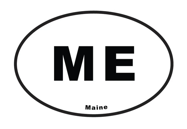 ME Maine Oval Sticker - The Woods Maine - The Woods Maine