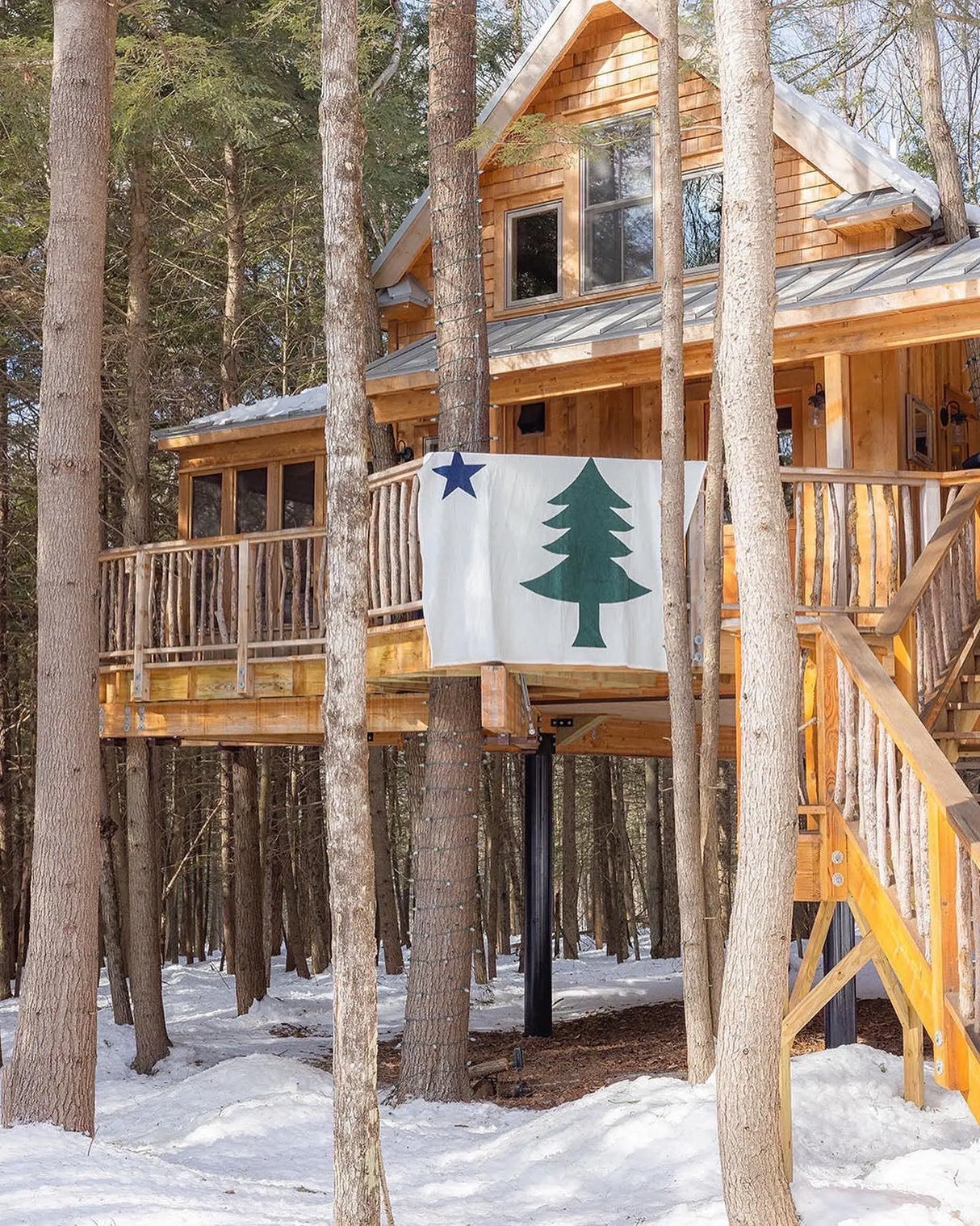 Maine Flag Blanket - Chappy Wrap - The Woods Maine