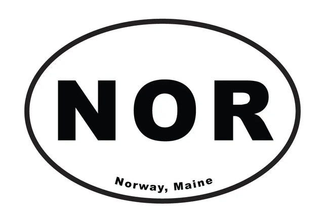 NOR Norway, Maine Oval Sticker - The Woods Maine - The Woods Maine