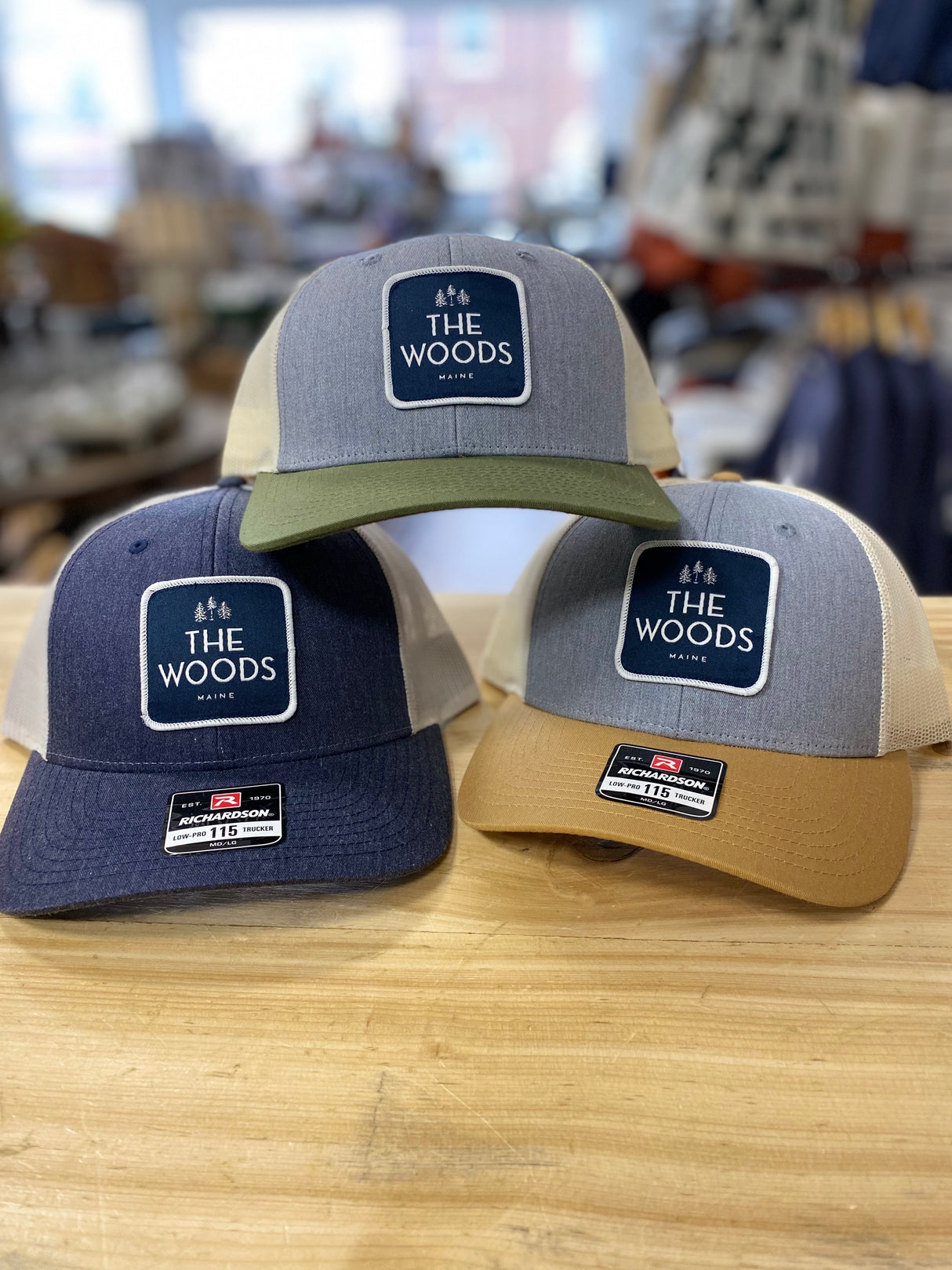 The Woods Maine® Classic Patched Trucker Hat (3 Colors Available) - The Woods Maine