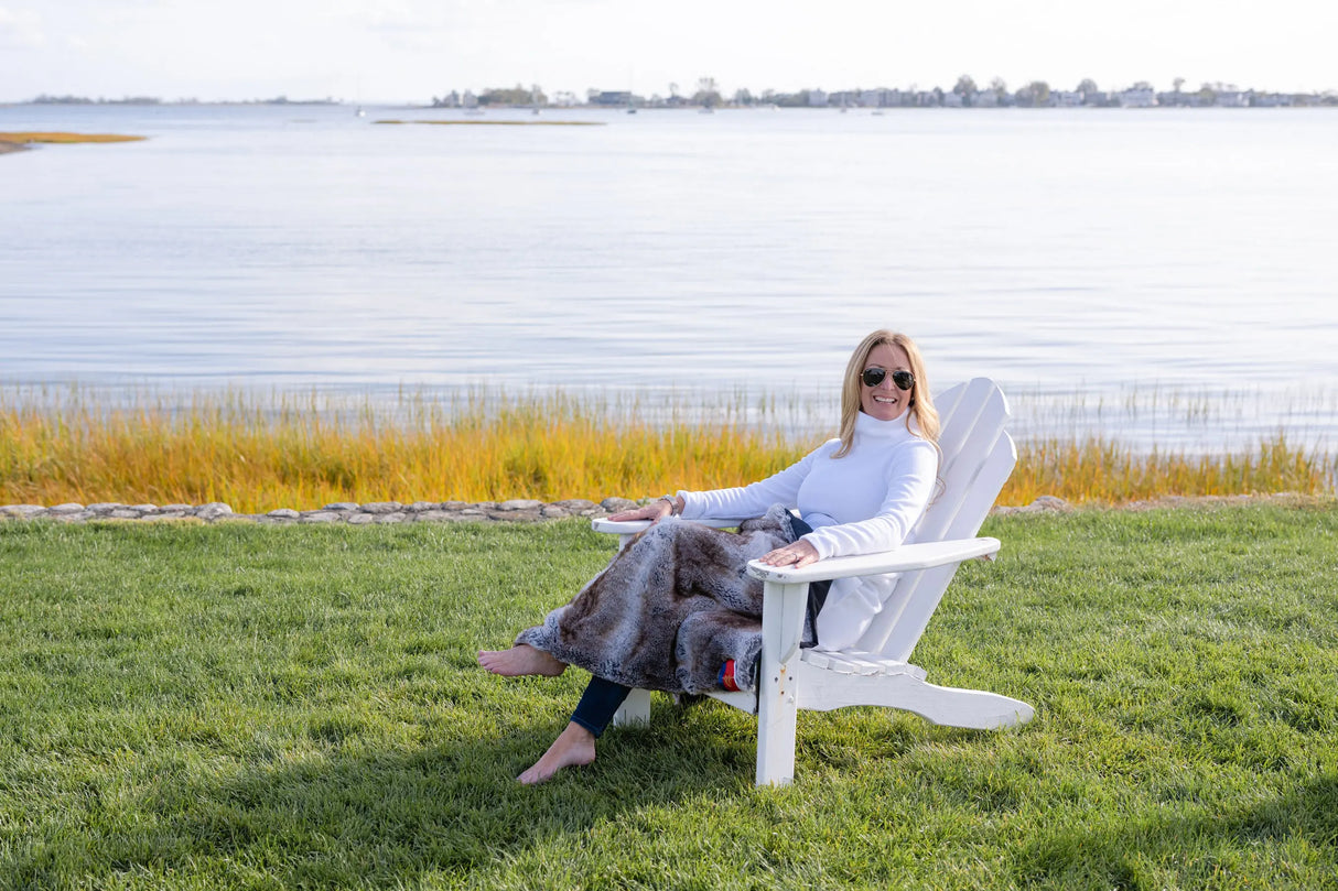 The Woods Maine® All Weather Luxe Faux Fur Lap Blanket - The Woods Maine