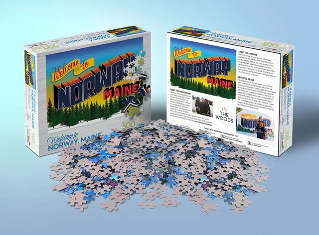 Welcome To Norway Maine 500 piece puzzle - The Woods Maine