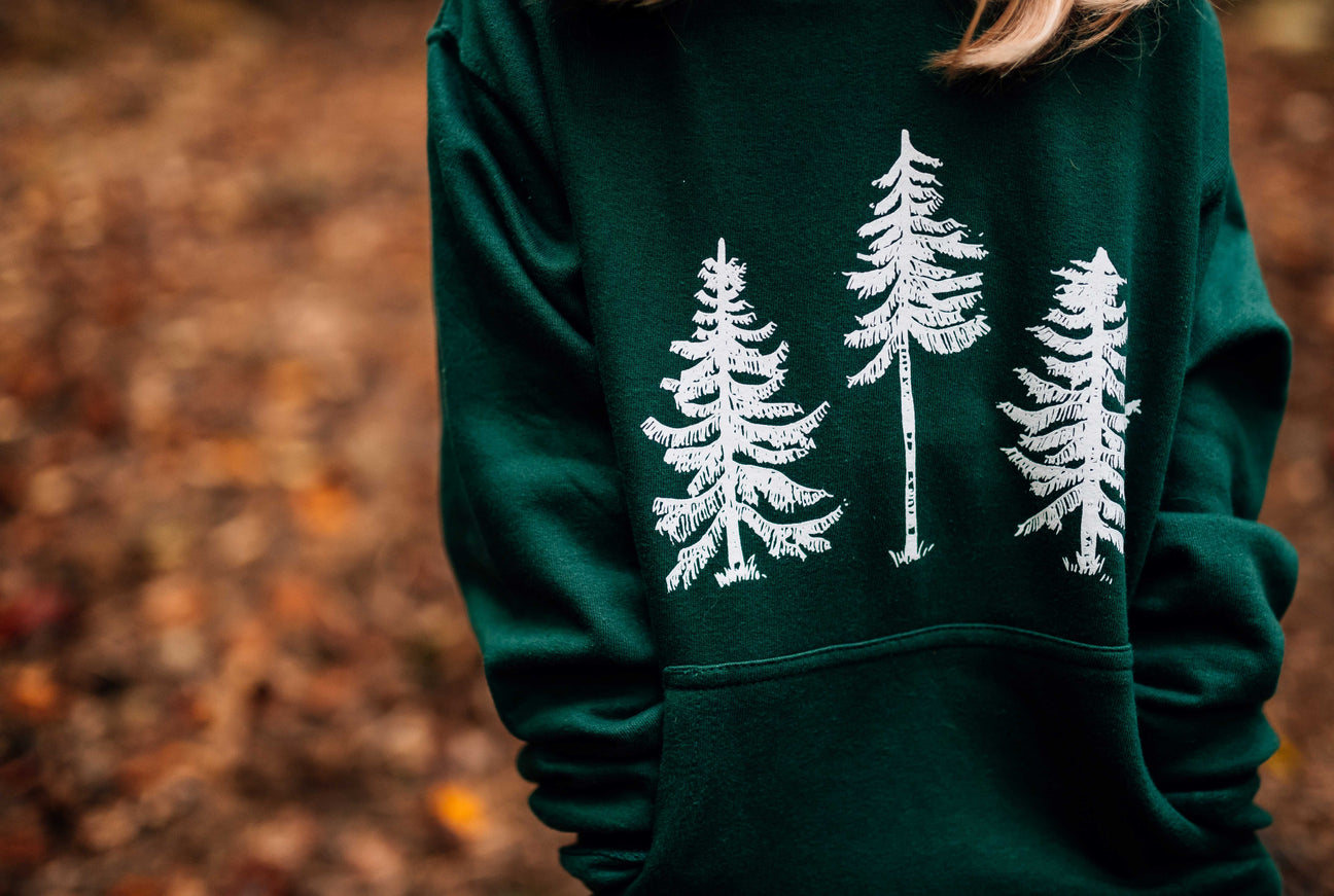 Three Pines adult, youth and toddler hoodie sweatshirts