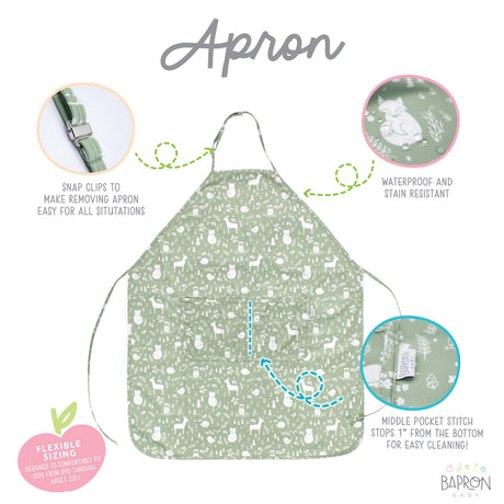 Forest Friends Apron - BapronBaby