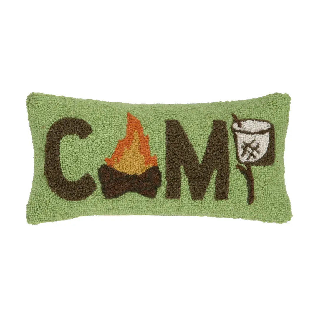 Camp Marshmallow Hook Pillow - Peking Handicraft