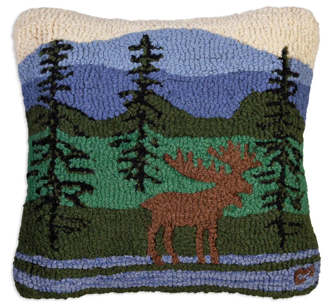 Maine Mountain Moose Pillow - Chandler 4 Corners