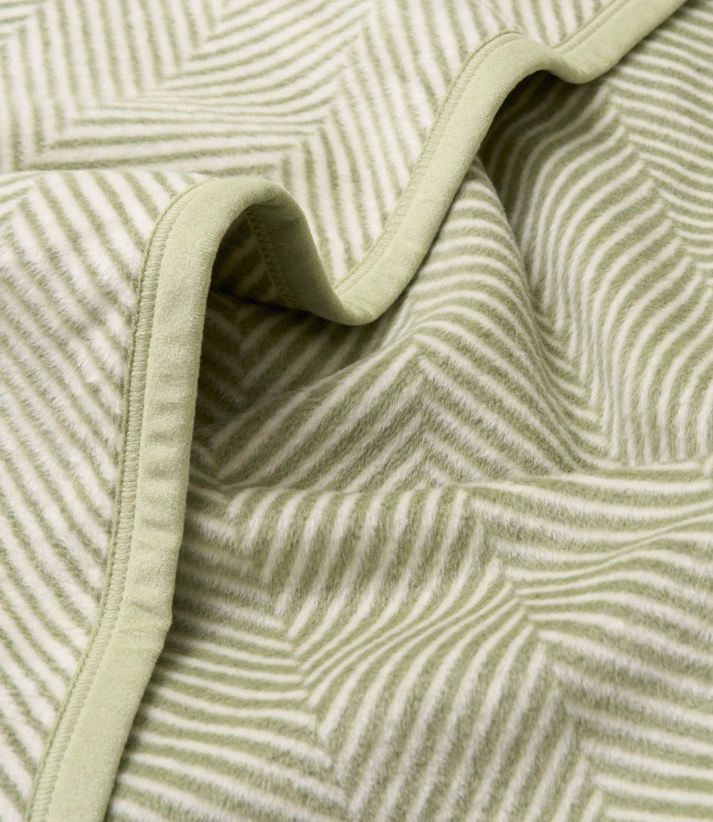 Harborview Herringbone Garden Green Blanket - Chappy Wrap