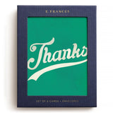 Varsity Thanks Boxed Card Set of 6 - E. Frances Paper