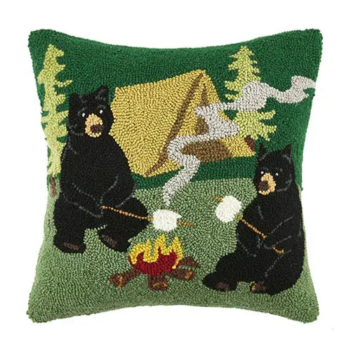 Campfire Bears Hook Pillow - Peking Handicraft