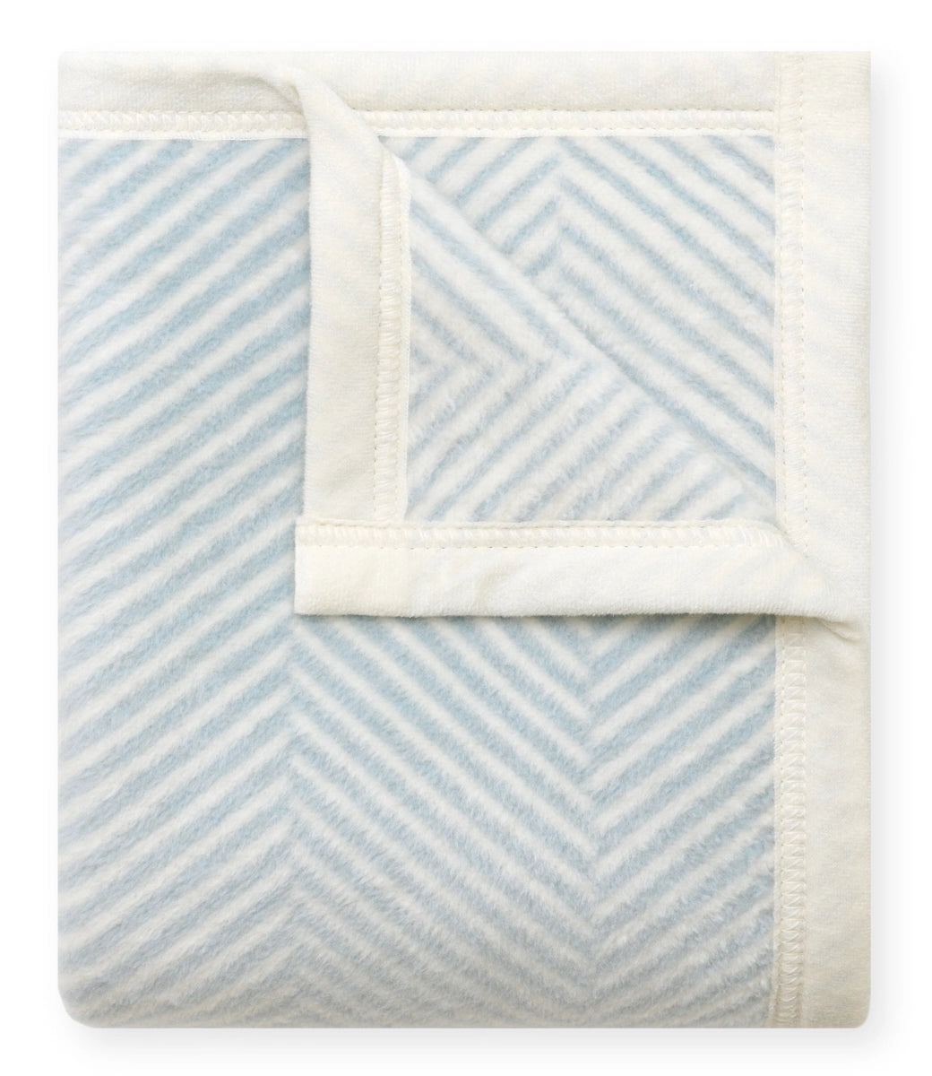 Harborview Herringbone Sky Mini Baby Blanket - Chappy Wrap