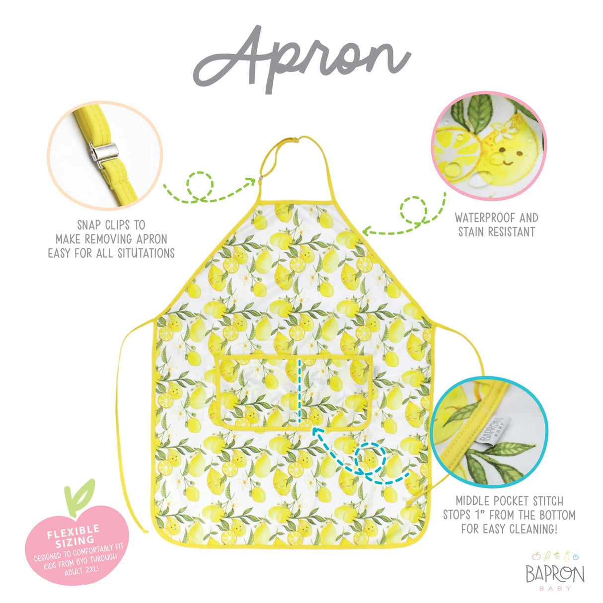 Fresh Lemon Apron - BapronBaby