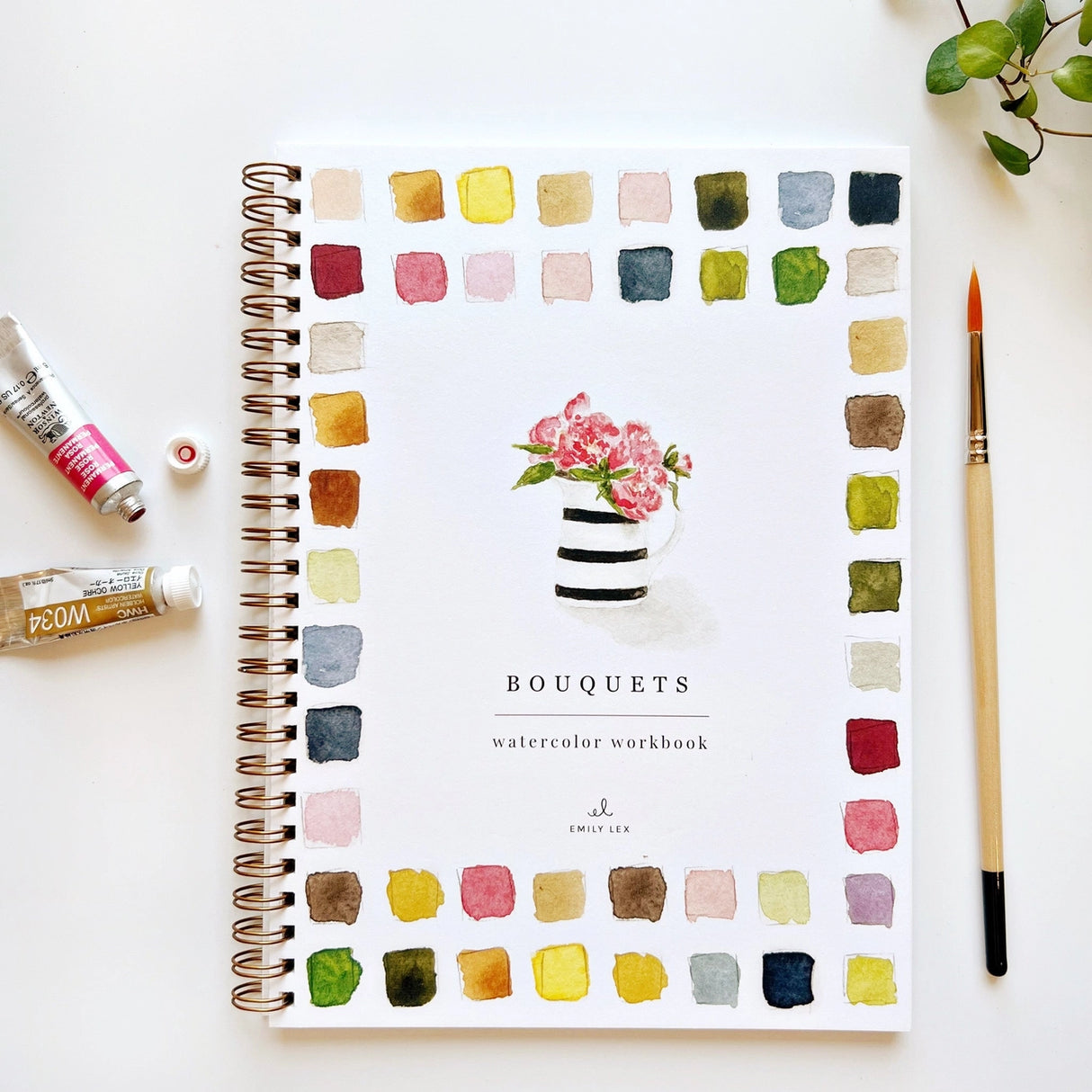 Floral Bouquets Watercolor Workbook - emily lex studio