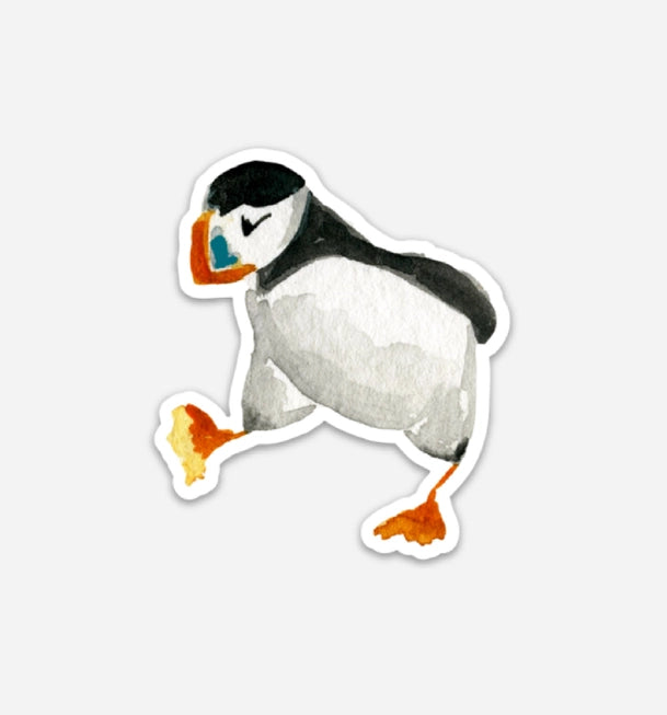 Dancing Puffin Sticker - Emmy + Olly