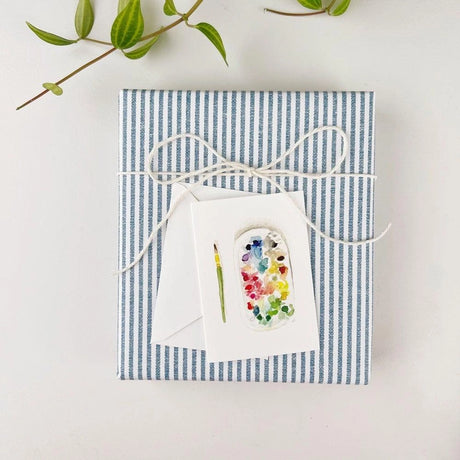 Watercolor Paint Palette Mini Notecard - emily lex studio