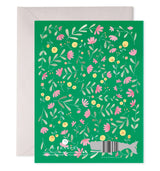 Green Floral Birthday Card - E. Frances Paper