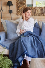 Harborview Herringbone Navy Original Blanket - Chappy Wrap